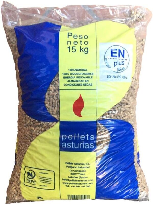 Pellets Asturias. S.L. – Pellets Madera En Plus A1 72 Saco 15Kg